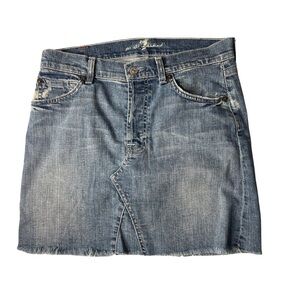 7 For All Mankind Denim Mini Skirt